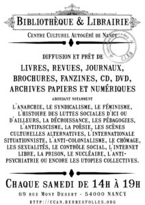 Affiche de la bibliothèque du CCAN