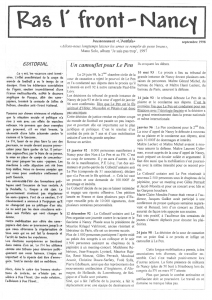 Ras l'Front Nancy - 09/1998