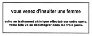 Vous venez d'insulter une femme...