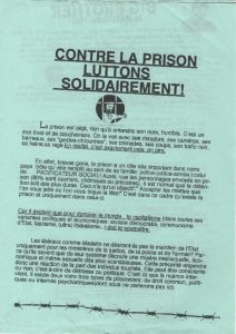 Contre la prison luttons solidairement !
